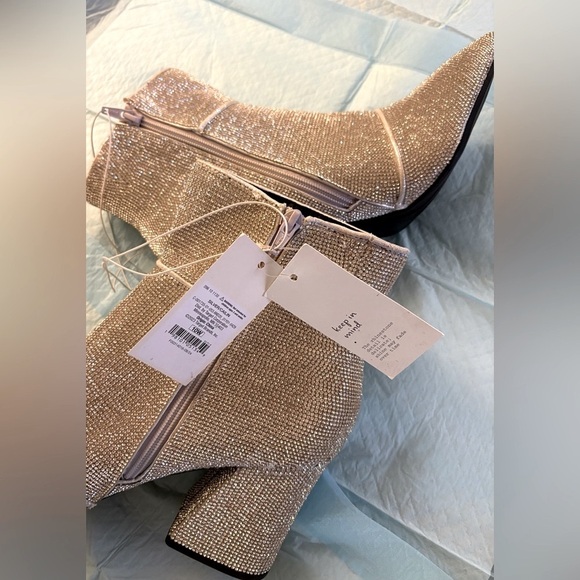 New- Elegant shiny rhinestone Sexy Ankle Boots 2025 Season - Picture 6 of 12